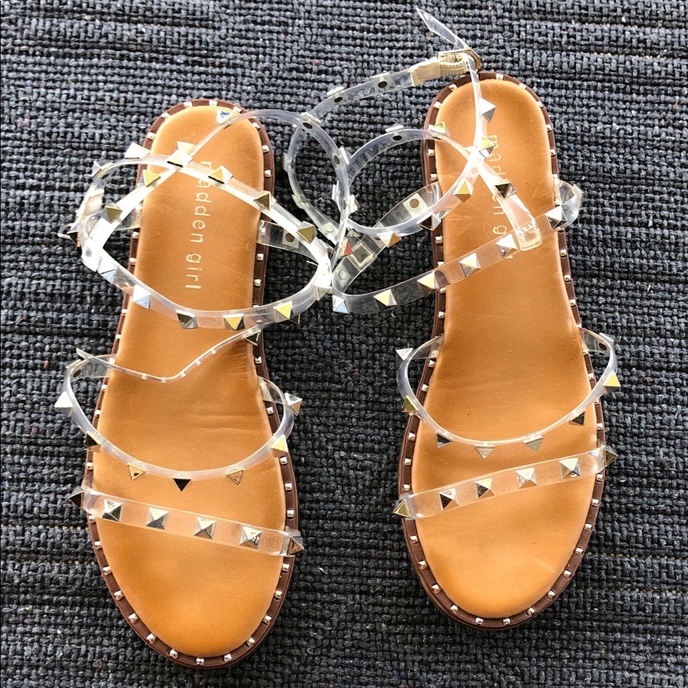 Madden Girl Clear Stud Sandal